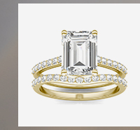 Emerald Signature Petite Side-Stone Bridal Set
