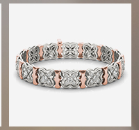 Signature Two Toned Tennis Bracelet