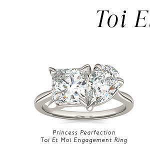 Princess Pearfection Toi Et Moi Engagement Ring