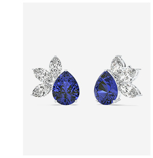 Sapphire Burst Stud Earrings