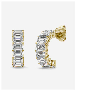 Esmeralda Huggie Hoop Earrings