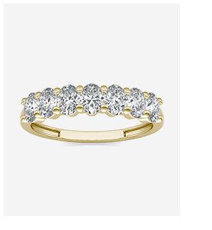 Oval Seven-Stone Anniversary Band