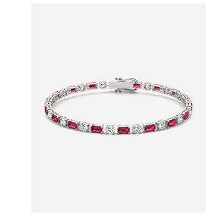 Ruby Alternating Imperial Tennis Bracelet