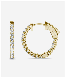 Inside Out Hoop Earrings (5/8 Ct. Tw.)