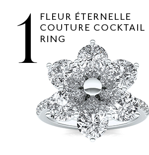 Fleur Éternelle Couture Cocktail Ring
