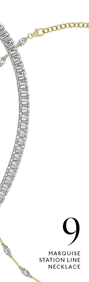 Marquise Station Line Necklace