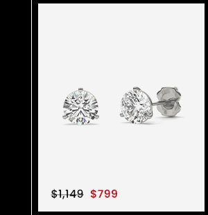 1.50 Ct. Tw. Dazzling Deal Three-Prong Martini Stud Earring