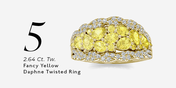 Fancy Yellow Daphne Twisted Ring
