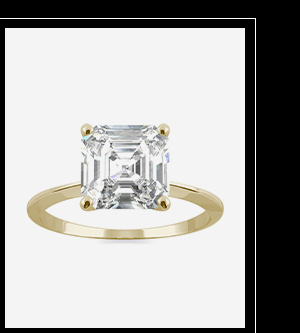 Asscher Timeless Solitaire Engagement Ring