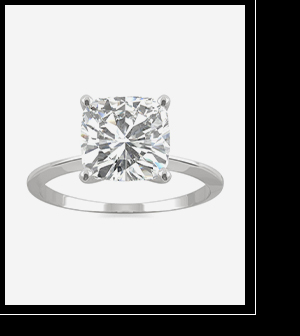 Cushion Hearts & Arrows Timeless Solitaire Engagement Ring
