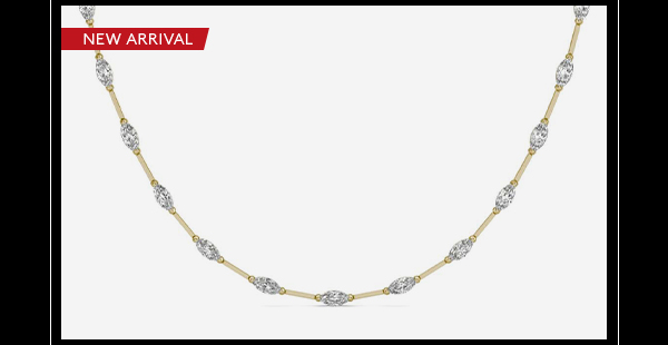 Marquise Station Line Necklace