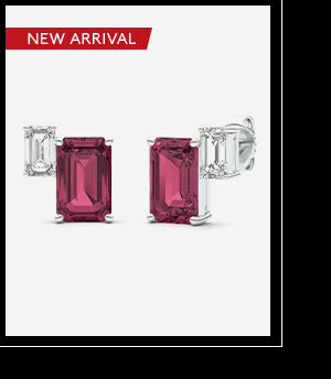 Ruby Duet Stud Earrings