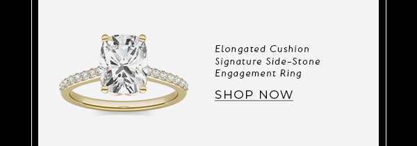 Elongated Cushion Signature Petite Side-Stone Engagement Ring