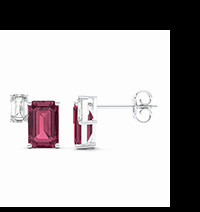Ruby Duet Stud Earrings