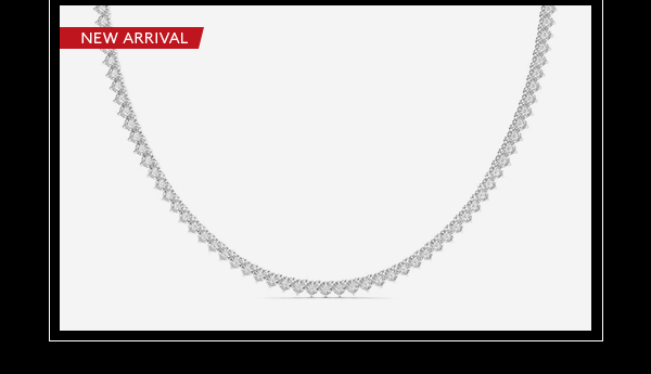 Three-Prong Tennis Necklace