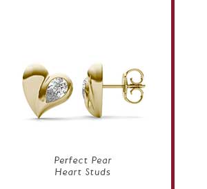Perfect Pear Heart Studs