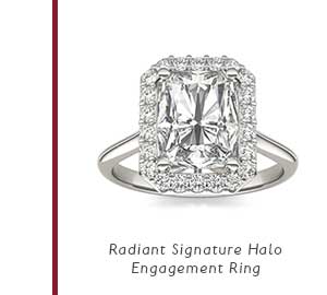 Radiant Signature Halo Engagement Ring