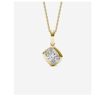 Cushion Bezel Illusion Pendant