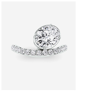Oval Accented Callisto Fashion Ring