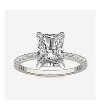 Radiant Martini Accented Engagement Ring