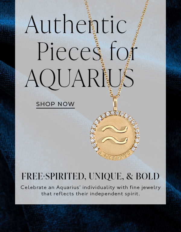Bold Aquarius Zodiac Pendant
