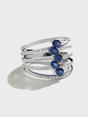 Sapphire Helena Statement Ring