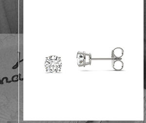 Round Brilliant Four-Prong Basket Stud