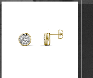 Round Brilliant Bezel Stud