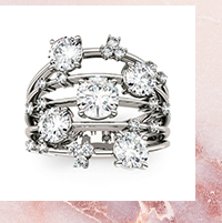 3.15 CTW DEW Moissanite Fashion Galaxy Ring In 14K White Gold