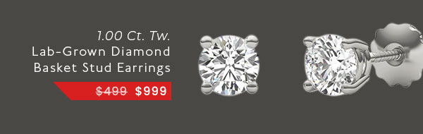 1.00 Ct. Tw. Dazzling Deal Four-Prong Basket Stud Earring
