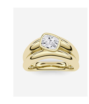 Elongated Cushion Tidal Fashion Ring