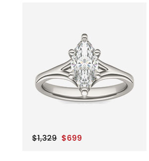 1.00 CTW DEW Marquise Trellis Solitaire Engagement Ring