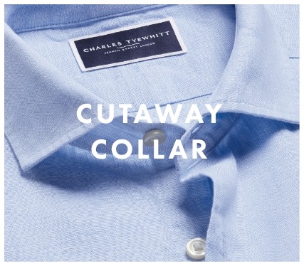 Cutaway Collar Non-Iron Poplin Shirt - White