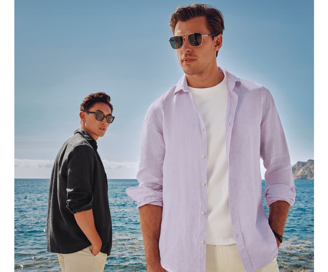 Pure Linen Shirt - Lilac
