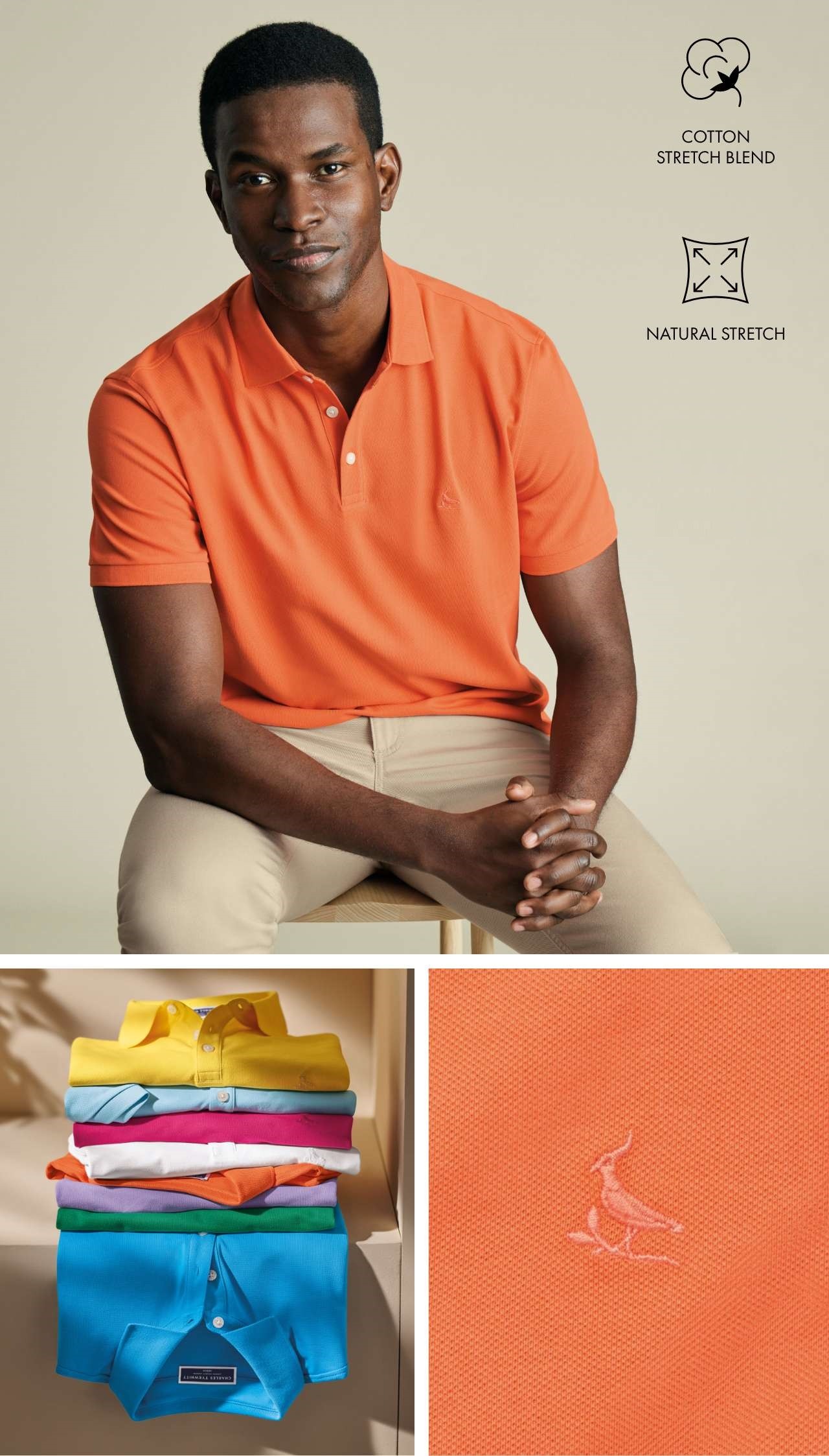 Pique Polo - Orange