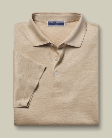 Pure Linen Polo - Oatmeal