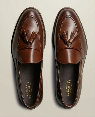 Leather Tassel Loafers - Chestnut Brown