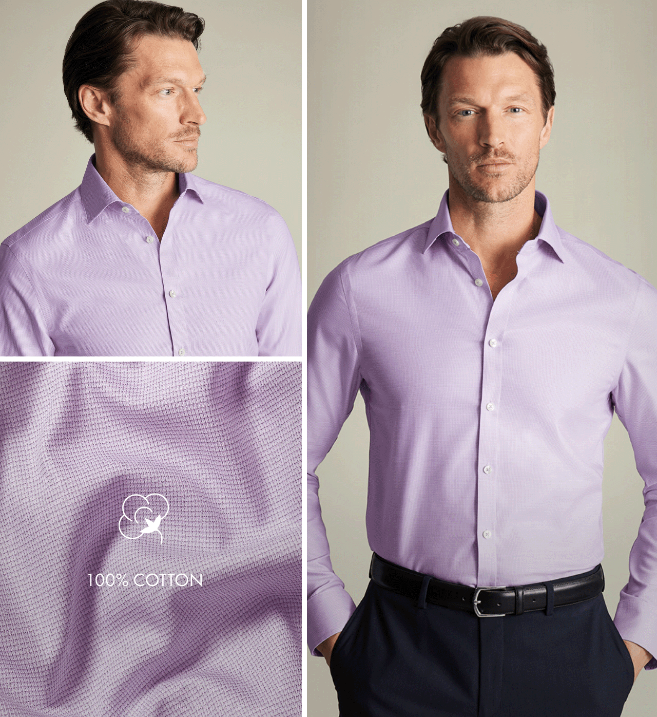Non-Iron Westminster Weave Shirt - Lilac