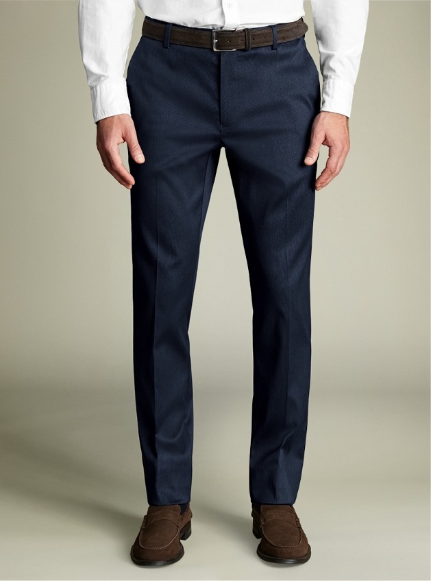 Smart Stretch Texture Pants - Denim Blue&nbsp;