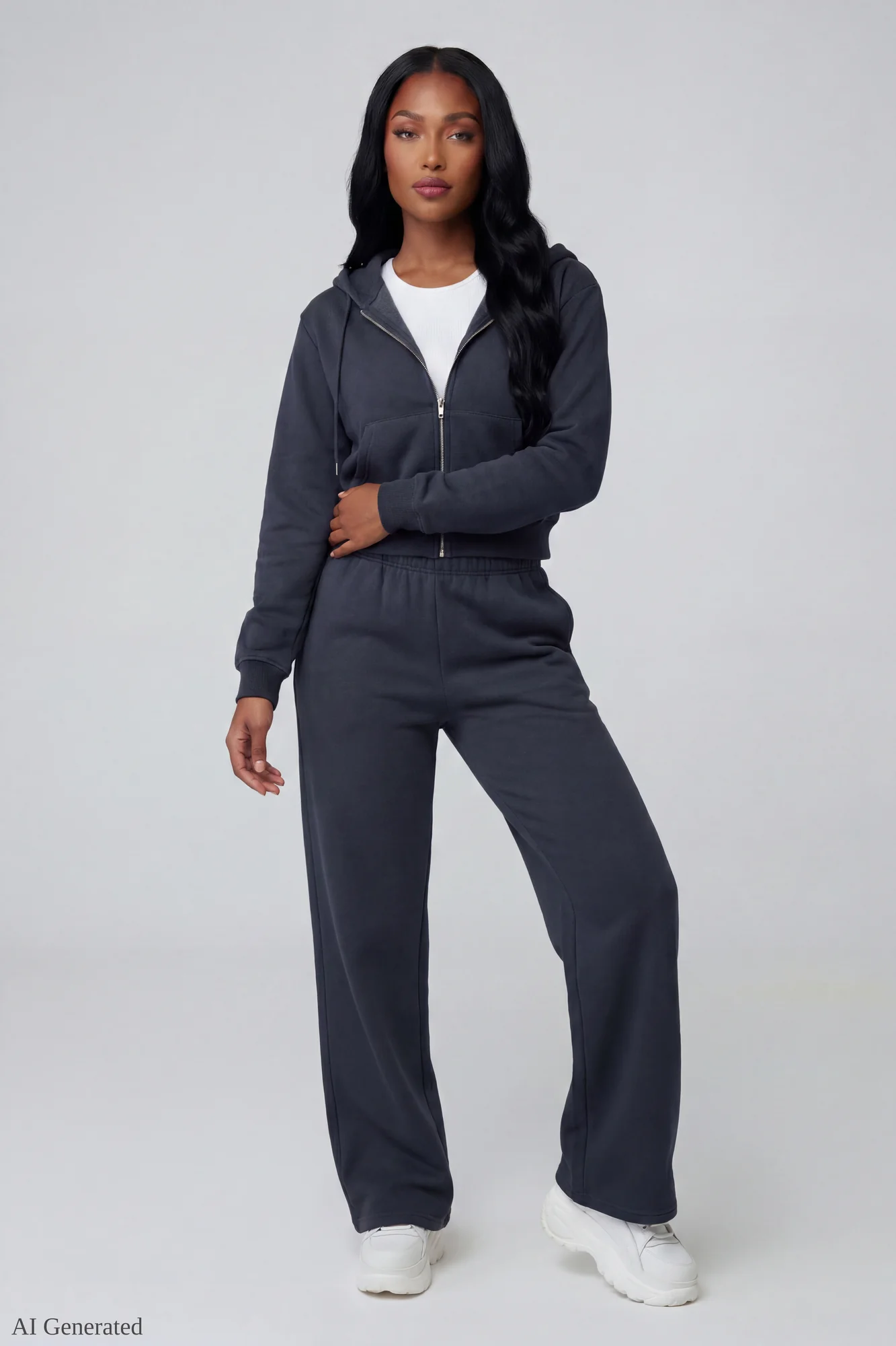 Image of Fleece Ultra Wide Leg Sweatpant