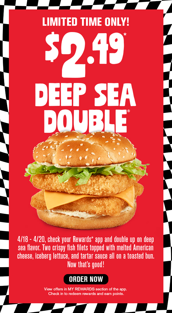 Limited time only! $2.49 Deep Sea Double