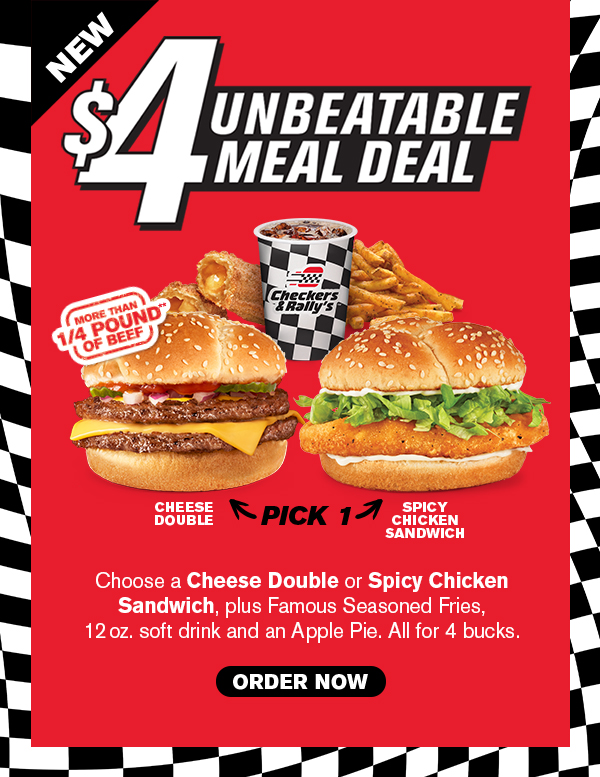 New! $4 Unbeatable Meal Deal! Order now!