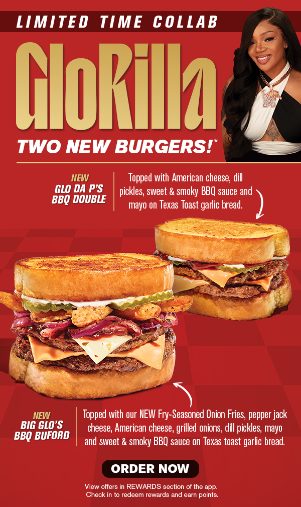 GloRilla two new burgers! Order now