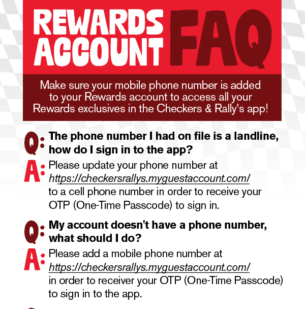 Make sure your mobile phone number is added to your Rewards account to access all your Rewards exclusives in the app!