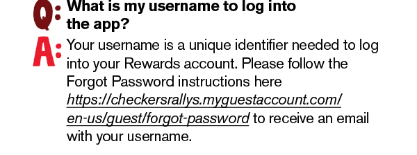 Find your Username and password