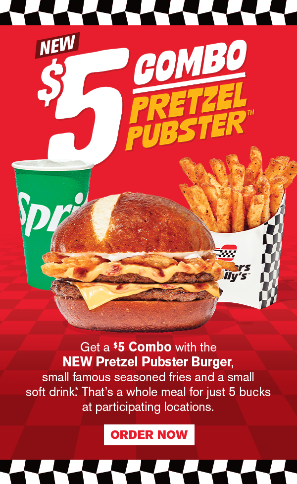 $5 Pretzel Pubster Burger Combo