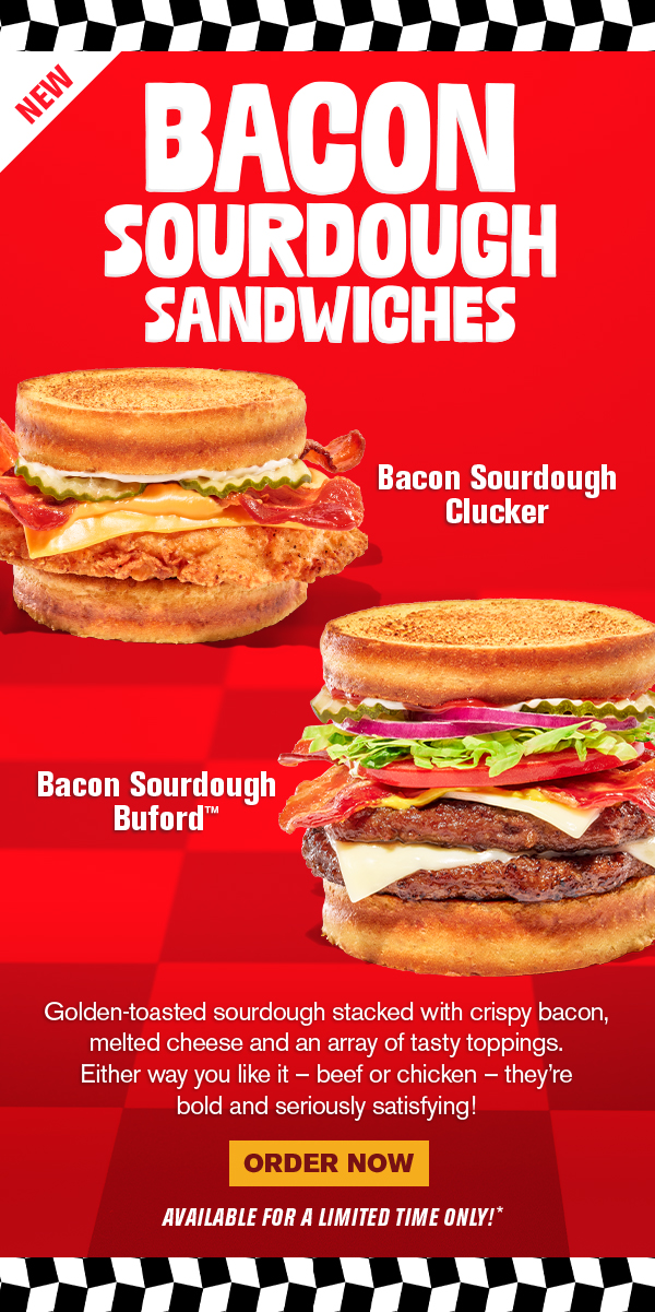 Bacon Sourdough Sandwiches! They're bold and satisfying! Order now.
