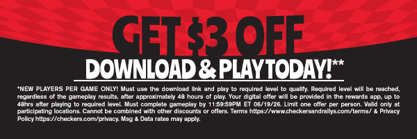 Get $3 off1 Download and play!
