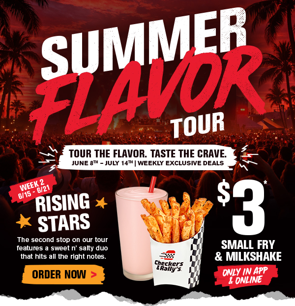 Summer Flavor Tour Week 2! $3 Small Fry and 