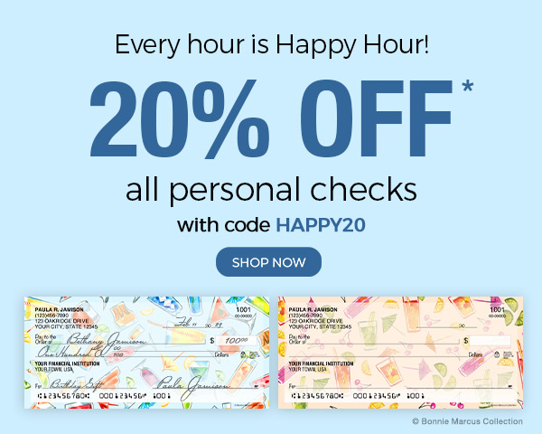 20% OFF Personal Checks with code CATCH20
